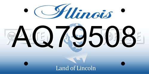 AQ79508 Illinois License Plate