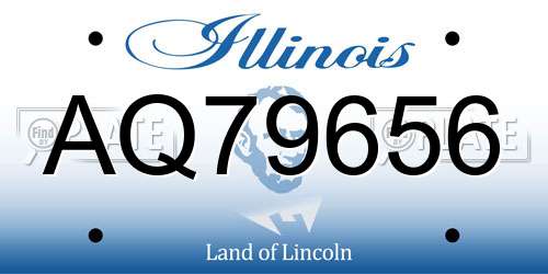 AQ79656 Illinois License Plate