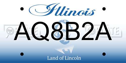 AQ8B2A Illinois License Plate