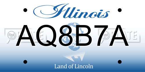 AQ8B7A Illinois License Plate