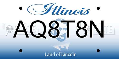 AQ8T8N Illinois License Plate