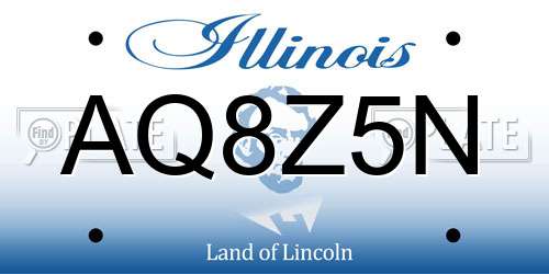 AQ8Z5N Illinois License Plate