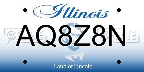 AQ8Z8N Illinois License Plate
