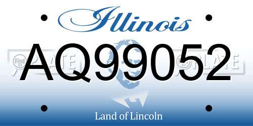 AQ99052 Illinois License Plate