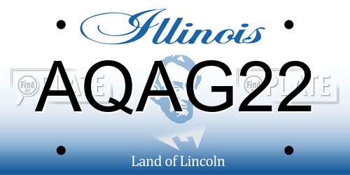 AQAG22 Illinois License Plate