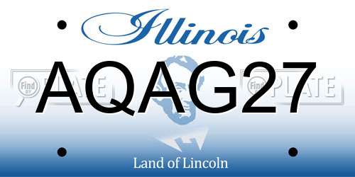 AQAG27 Illinois License Plate
