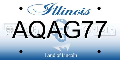 AQAG77 Illinois License Plate