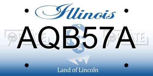 AQB57A Illinois License Plate