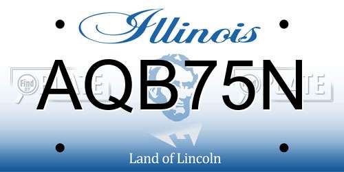 AQB75N Illinois License Plate