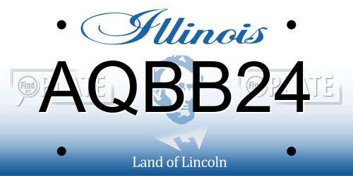 AQBB24 Illinois License Plate