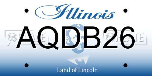 AQDB26 Illinois License Plate