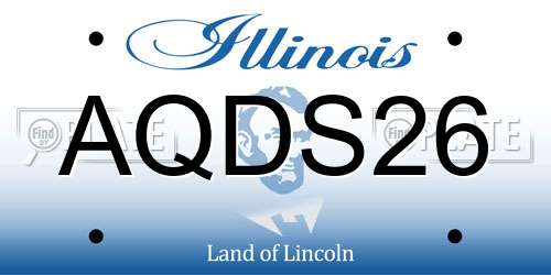 AQDS26 Illinois License Plate