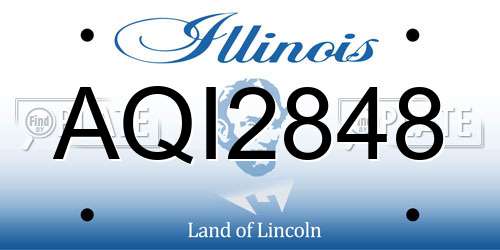 AQI2848 Illinois License Plate