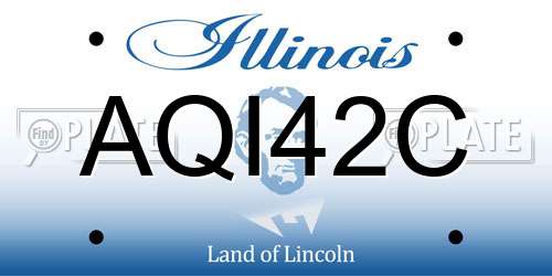 AQI42C Illinois License Plate