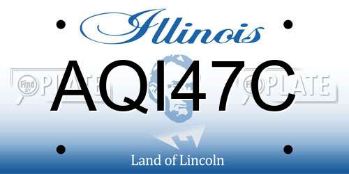 AQI47C Illinois License Plate