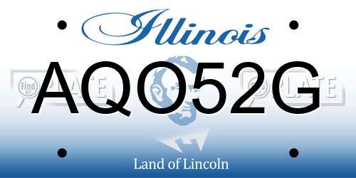 AQO52G Illinois License Plate