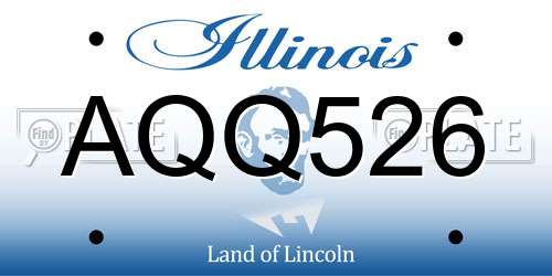 AQQ526 Illinois License Plate