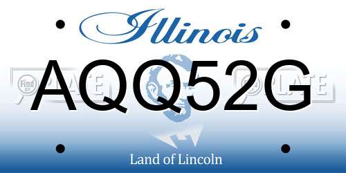 AQQ52G Illinois License Plate