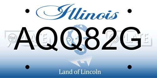 AQQ82G Illinois License Plate