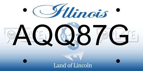 AQQ87G Illinois License Plate