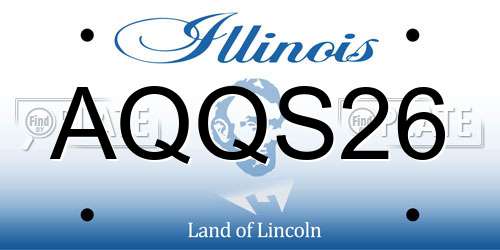 AQQS26 Illinois License Plate