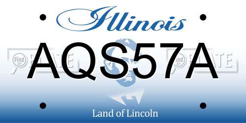 AQS57A Illinois License Plate