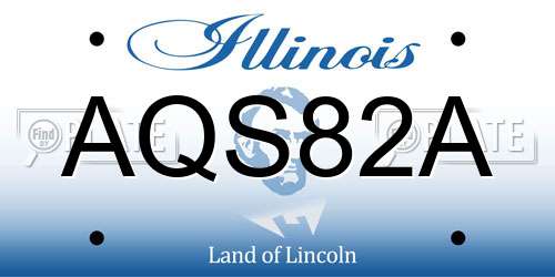 AQS82A Illinois License Plate