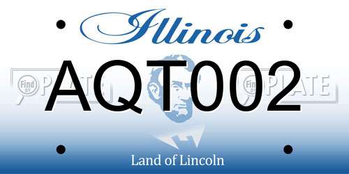 AQT002 Illinois License Plate