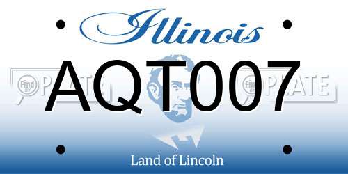 AQT007 Illinois License Plate