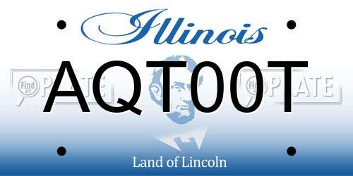 AQT00T Illinois License Plate