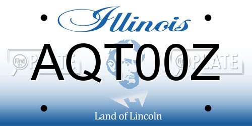 AQT00Z Illinois License Plate