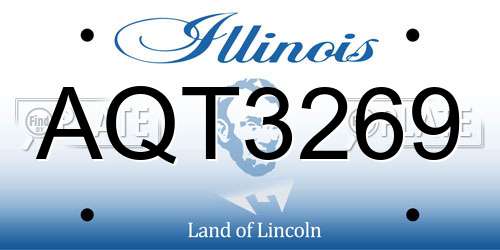 AQT3269 Illinois License Plate