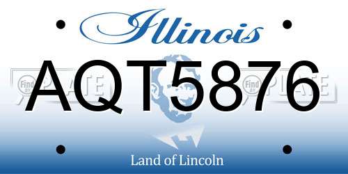 AQT5876 Illinois License Plate