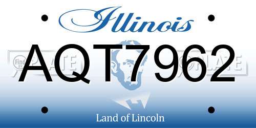 AQT7962 Illinois License Plate