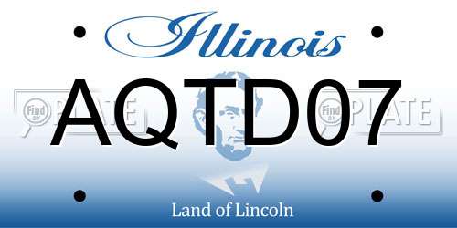 AQTD07 Illinois License Plate