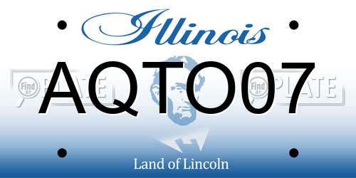 AQTO07 Illinois License Plate