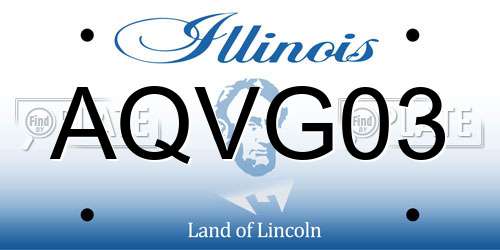 AQVG03 Illinois License Plate