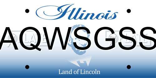 AQWSGSS Illinois License Plate