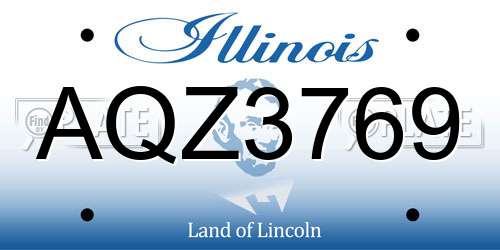 AQZ3769 Illinois License Plate