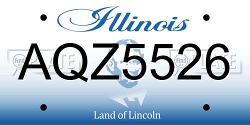 AQZ5526 Illinois License Plate