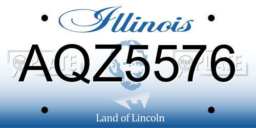 AQZ5576 Illinois License Plate