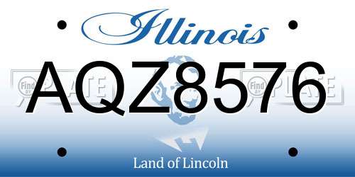 AQZ8576 Illinois License Plate