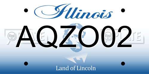 AQZO02 Illinois License Plate