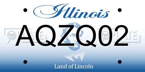 AQZQ02 Illinois License Plate