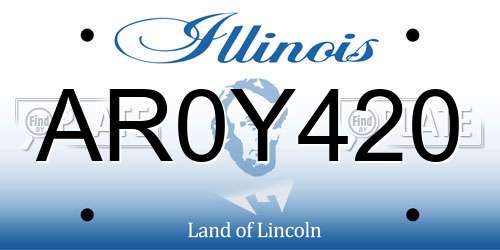 AR0Y420 Illinois License Plate