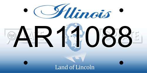 AR11088 Illinois License Plate