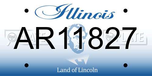 AR11827 Illinois License Plate