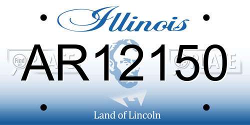 AR12150 Illinois License Plate