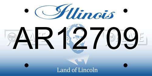 AR12709 Illinois License Plate