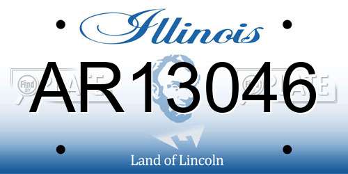 AR13046 Illinois License Plate